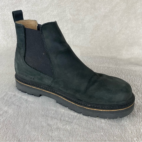 Birkenstock Stalon Women's Chelsea Ankle Boots EU 38 US 7 Black Nubuck Platform - Picture 4 of 11